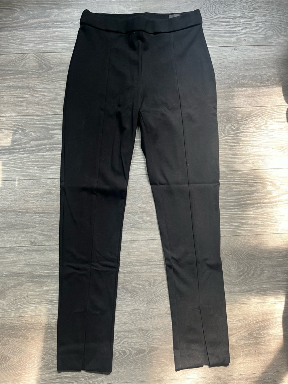 Cos Black Split Hem Pull On  Knit Career Work Casual Pants Size M Professional